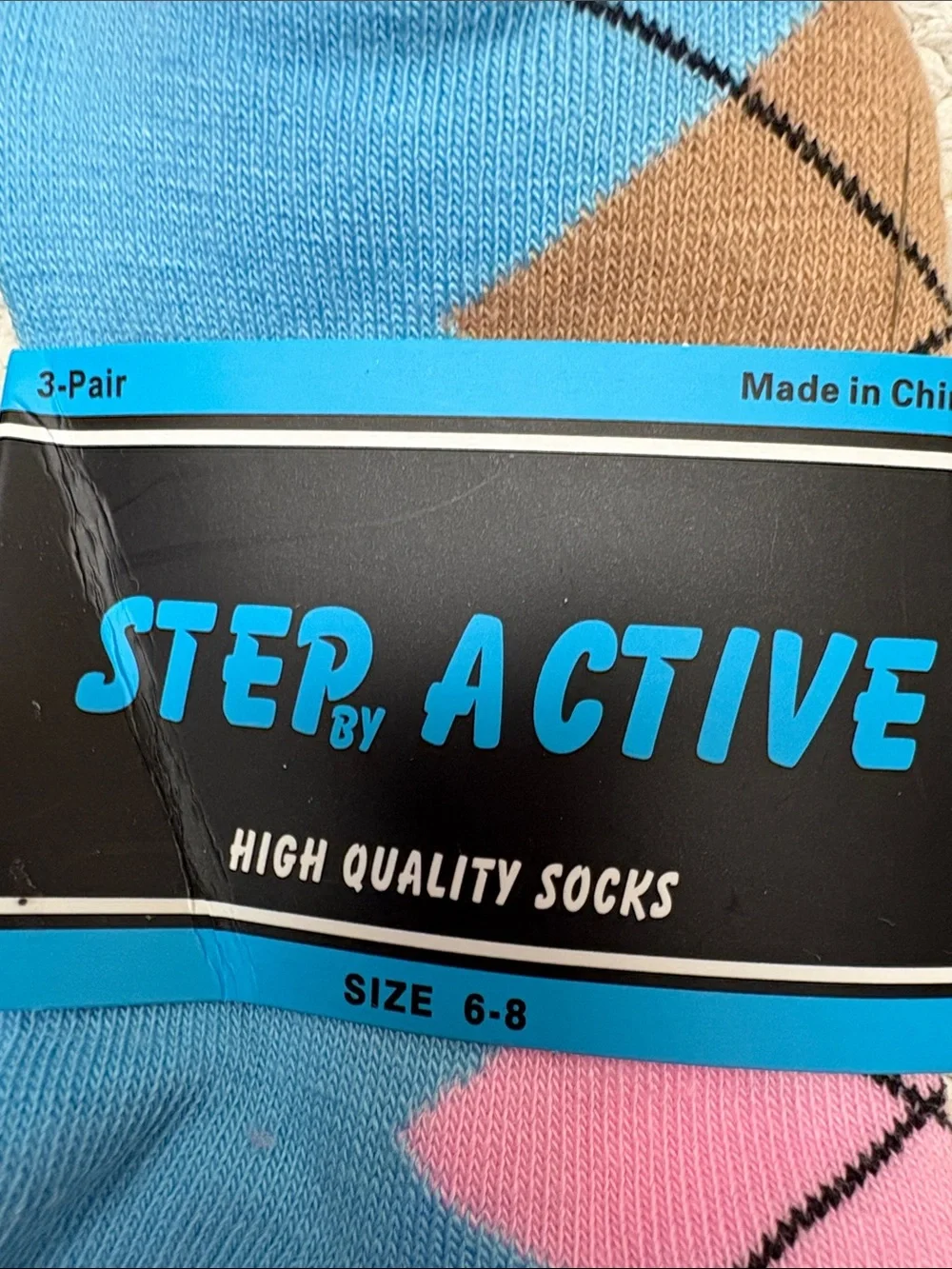 Kids Low-Cut Star & Geometric Socks - Blue, Black